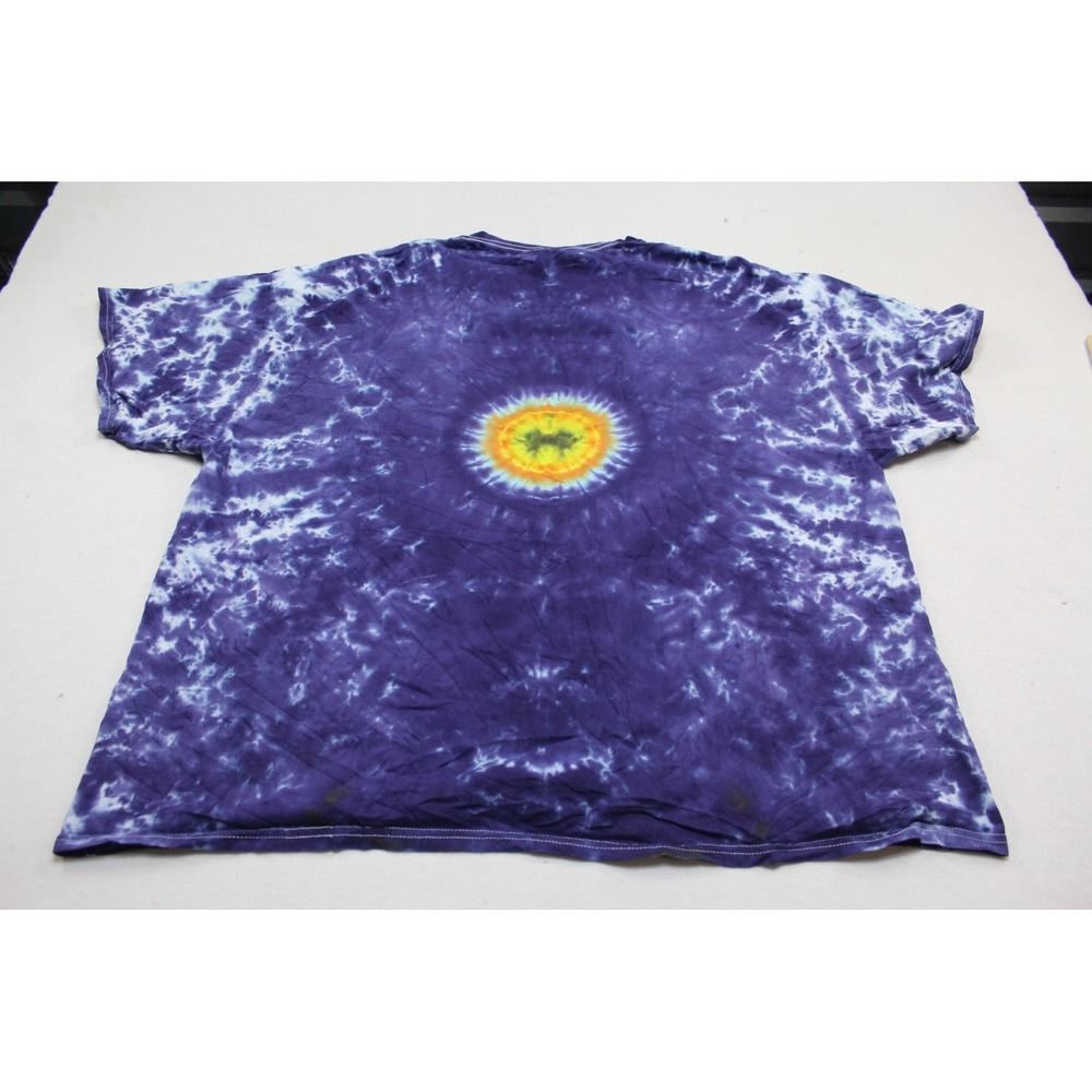 Gildan T-Shirt Mens 3XL Purple Excellent Tie Dye Sunburst Geometric Tee